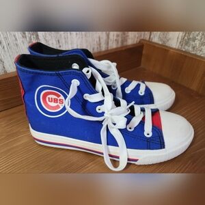 Kids High-Top Sneakers - Chicago Cubs Baseball Blue and Red